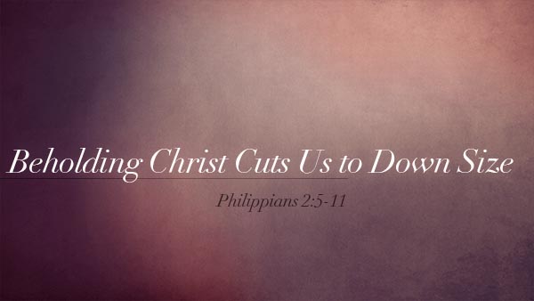Beholding Christ Cuts Us to Down Size