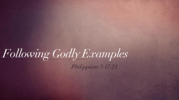 Following Godly Examples