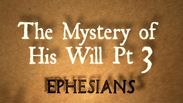 The Mystery of His Will Pt 3