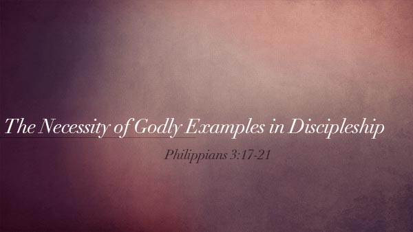 The Necessity of Godly Examples in Discipleship